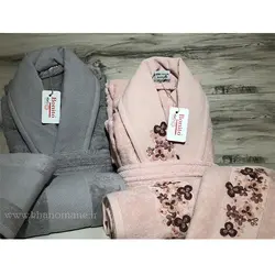 سرویس حوله Bonito دو قلو 11 تکه طوسی صورتی چرک
