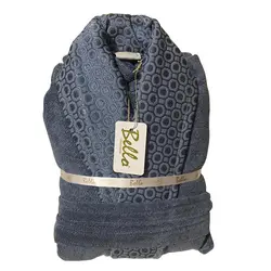 حوله پالتویی بلو سایز 135 رنگ خاکستری دودی