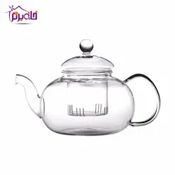 قوری شیشه ای صافی دار