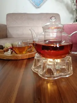 قوری شیشه ای صافی دار