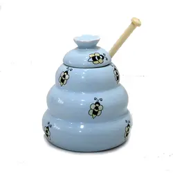 عسل خوری سرامیکی (قاشق چوبی)