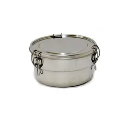 ظرف غذا گرد دوطبقه لاستیک دار