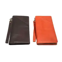 کیف چرمی دسته چک دور زیپ