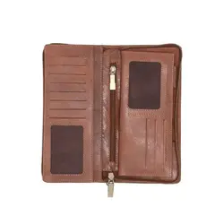 کیف جلد دسته چک و مدارک دور زیپ