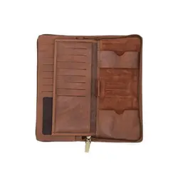 کیف جلد دسته چک و مدارک دور زیپ