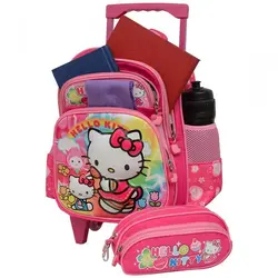 کیف مدرسه چرخ دار هلو کیتی