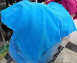 حوله متری جنس پنبه یک طرف مخمل - خوش جامه