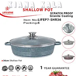 تابه گرانیتی لایف اسمایل مدل LIFEP7-SHR36