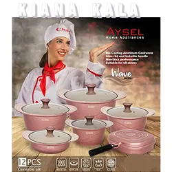 سرویس قابلمه 12 پارچه گرانیتی آیسل مدل WAVE