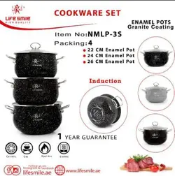 سرویس قابلمه 6 پارچه لایف اسمایل مدل NMLP-3S