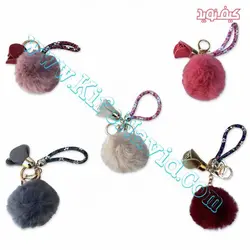 آویز توپی گلدار کد 2603 - فروشگاه کیف نوید