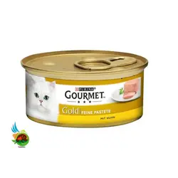 کنسرو گربه گورمت با طعم مرغ مدل Gourmet with Chicken وزن ۸۵ گرم