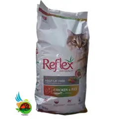 غذای خشک گربه بالغ رفلکس مولتی کالر با طعم مرغ و برنج Reflex adult cat food chicken & rice وزن 15 کیلوگرم ( اپن باکس )