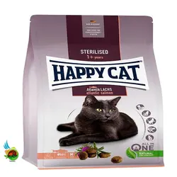 غذا خشک گربه هپی کت مدل Sterilised Adult Atlantic Salmon وزن 10 کیلوگرم