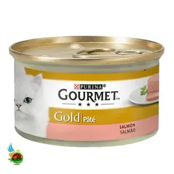 کنسرو گربه پته گورمت گلد با طعم ماهی سالمون Gourmet gold with salmon وزن ۸۵ گرم