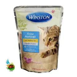 پوچ گربه وینستون با طعم مرغ در سس ماست Winston Chicken In Yogurt Sauce وزن 100 گرم