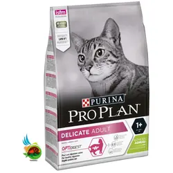 غذای خشک گربه بالغ دلیکیت پورینا پروپلن با طعم گوشت بره Purina delicate adult with lamb وزن 3 کیلوگرم