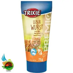 خمیر تشویقی تریکسی مخصوص گربه های بد غذا با طعم جگر Trixie leber wurst وزن 75 گرم