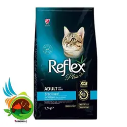 غذای گربه عقیم رفلکس پلاس با طعم سالمون Reflex Plus Sterilised وزن 1.5 کیلوگرم