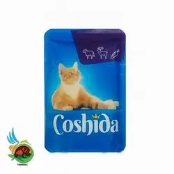 پوچ گربه کوشیدا با طعم گوشت، هویج و گوشت گوزن