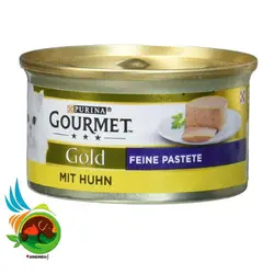 کنسرو گربه گورمت گلد پته با مرغ Gourmet mit huhn feine pastete وزن 85 گرم