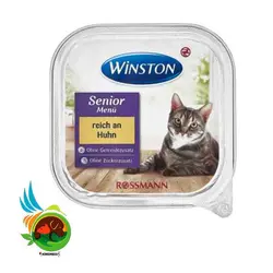 ووم گربه وینستون با طعم مرغ Winston senior reich an huhn وزن 100 گرم