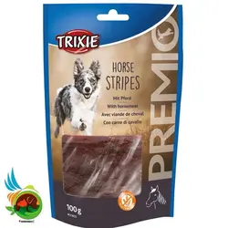تشویقی سگ تریکسی با طعم اسب مدل Trixie Horse Stripes وزن ۱۰۰ گرم