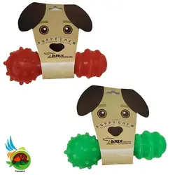 اسباب بازی دندانی سگ طرح گرز و دمبل