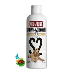 شامپو تخصصی مخصوص سگ مناسب موهای قهوه ای و طلایی (مدل S2) رد اسپرینگ S2 special shampoo brown & gold coat حجم 250 میلی لیتر