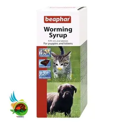 شربت ضد انگل بیفار برای سگ و گربه مدل Beaphar worming syrup حجم 45 میلی لیتر