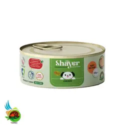 کنسرو توله سگ شایر با طعم مرغ مدلshayer puppy chicken  وزن 120 گرم