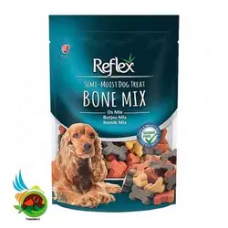 تشویقی سگ رفلکس مدل Reflex Bone Mix وزن 150 گرم