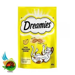 تشویقی گربه دریمیز با طعم پنیر Dreamies with Cheese وزن ۶۰ گرم