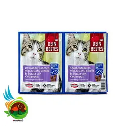 تشویقی مدادی گربه دین بستس Dein Bestes Cat Snack با طعم ماهی سالمون  10 عددی