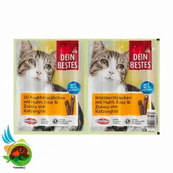 تشویقی مدادی گربه دین بستس Dein Bestes Cat Snack با طعم مرغ و اردک  10 عددی
