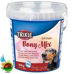 تشویقی سطلی سگ تریکسی مدل Trixie Bony Mix وزن 500 گرم