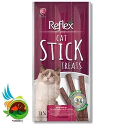 تشویقی مدادی گربه رفلکس با طعم طیور مدل Reflex Poultry بسته 3 عددی