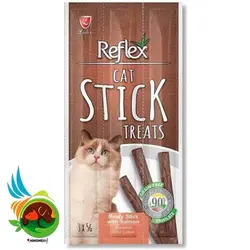 تشویقی مدادی گربه رفلکس با طعم سالمون مدل Reflex Salmon بسته 3 عددی