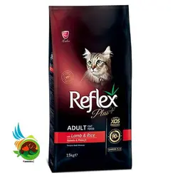 غذای خشک گربه رفلکس پلاس  با گوشت بره و برنج Reflex plus lamb & rice وزن 15 کیلوگرم