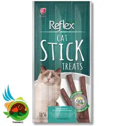 تشویقی مدادی گربه رفلکس با طعم گوشت بره مدل Reflex Lamb بسته 3 عددی