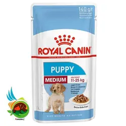 پوچ توله سگ رویال کنین مدل Medium Puppy وزن 140 گرم