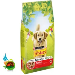 غذای سگ بالغ پر تحرک فریسکیز مدل Friskies Vitafit Active وزن 10 کیلوگرم