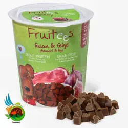 تشویقی سگ فروتیز بوش با طعم قرقاول و انجیر Bosch fruitees with pheasant & figs وزن 200 گرم