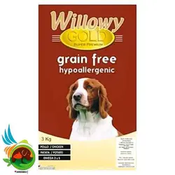 غذای خشک سگ Willowy Gold Grain Free hypoallergenic  وزن 3 کیلوگرم
