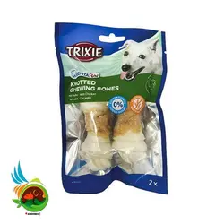 استخوان تشویقی تریکسی با طعم مرغ مدل Trixie Knotted وزن 70 گرم