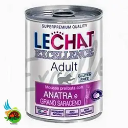 کنسرو گربه لیچت با طعم گوشت اردک مدل Excellence Adult وزن 400 گرم