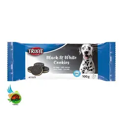 بیسکویت کوکی سگ تریکسی با طعم مرغ مدل Trixie black & white cookies کد 31625 وزن 100 گرم