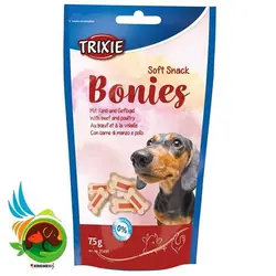 تشویقی سگ تریکسی مدل Trixie Soft Snack Bonies وزن 75 گرم