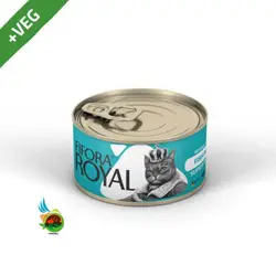 کنسرو گربه فیفورا طعم ماهی و سبزیجات مدل Fifora Royal Fish with Vegetable وزن ۱۲۰ گرم