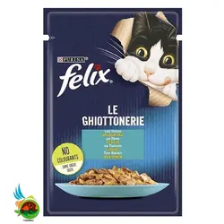 پوچ گربه فلیکس با طعم تن در ژله Purina Felix with Tuna in Jelly وزن ۸۵ گرم
